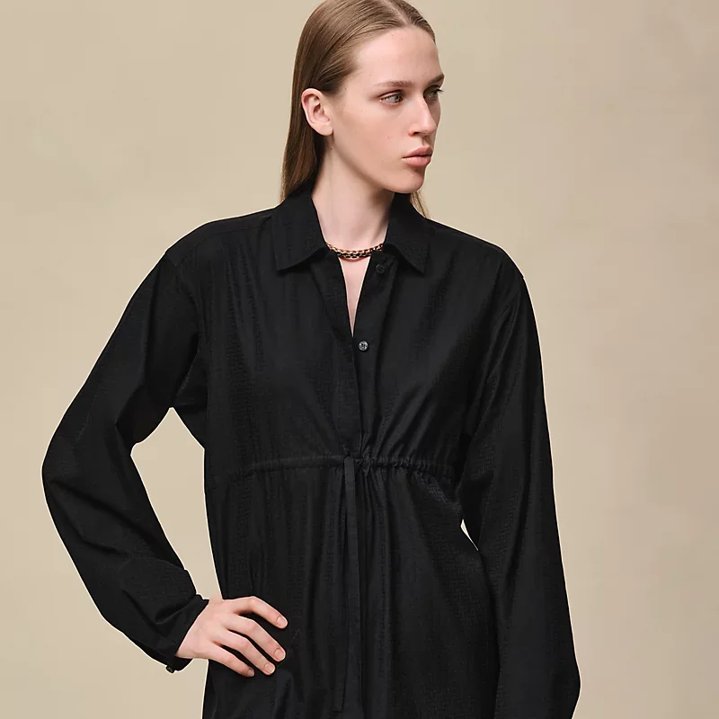 HERMES MOSAIQUE" SHIRT DRESS NOIR