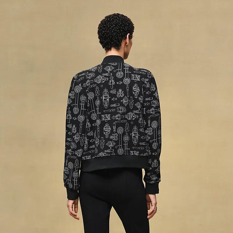 HERMES FERRONNERIE REMIX" VARSITY JACKET NOIR