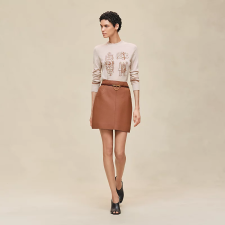 HERMES FERRONNERIE" LONG-SLEEVE SWEATER BEIGE NATUREL
