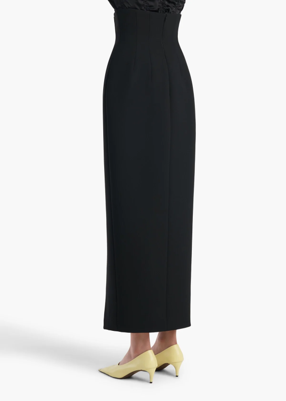 KHAITE LUIZA SKIRT BLACK