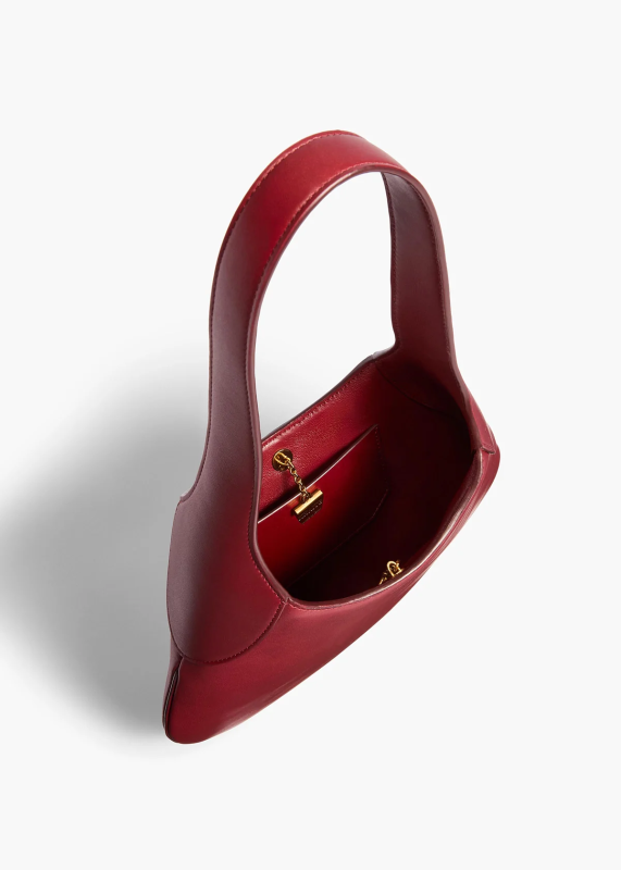 KHAITE SMALL JOAN HOBO OXBLOOD