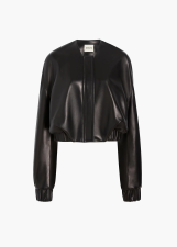 KHAITE CORDAN JACKET BLACK LEATHER
