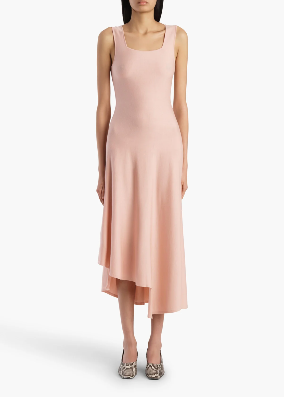 KHAITE SEBERG DRESS DUSTY ROSE
