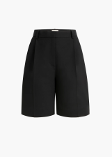 KHAITE AUGGIE SHORT BLACK WOOL