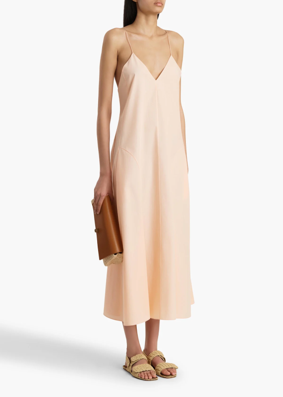 KHAITE IBEN DRESS LIGHT PEACH