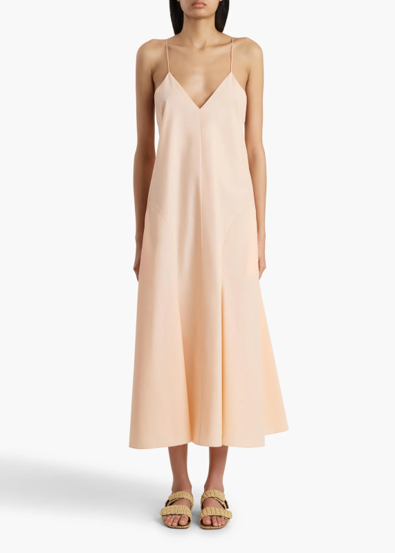 KHAITE IBEN DRESS LIGHT PEACH