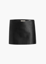 KHAITE JETT SKIRT BLACK LEATHER