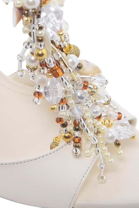 PATBO BIBI EMBROIDERY SANDAL  OFF-WHITE