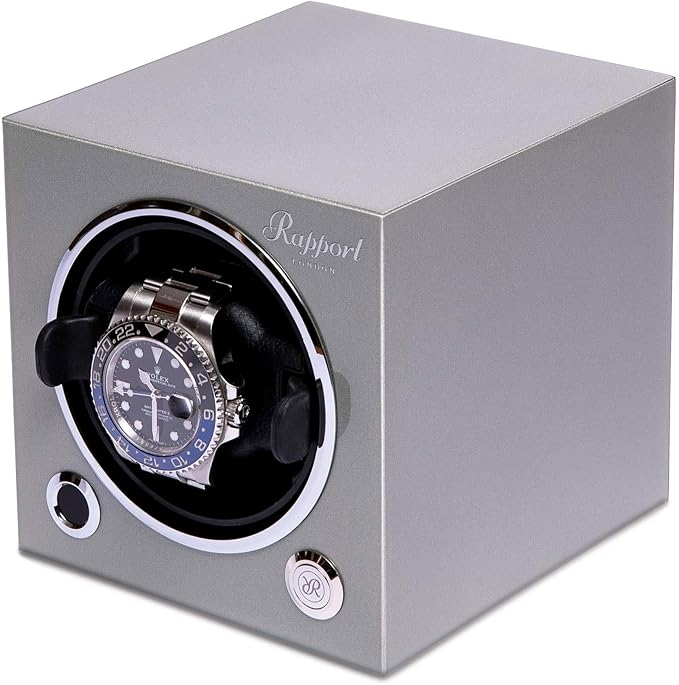 RAPPORT EVO SINGLE WATCH WINDER PLATINUM SILVER