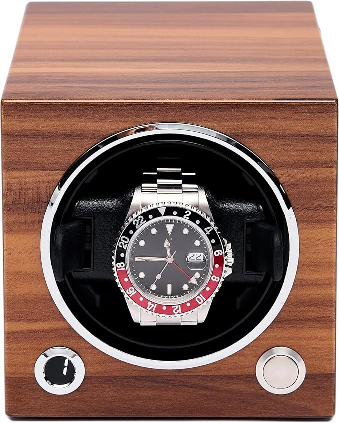 RAPPORT EVO SINGLE WATCH WINDER, WALNUT WOOD