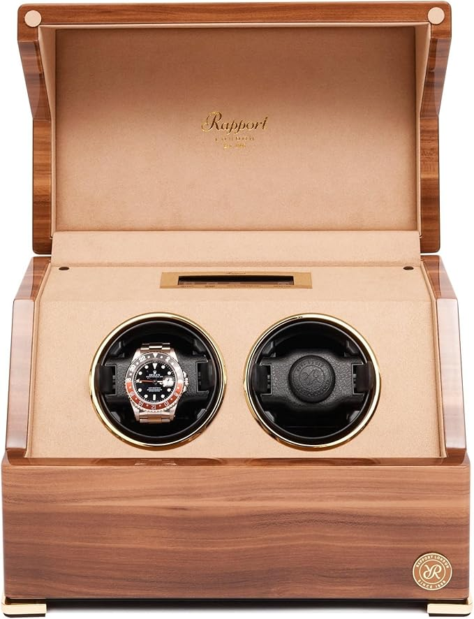 RAPPORT PERPETUA III DUO WATCH WINDER, WALNUT