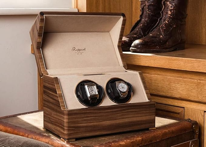RAPPORT PERPETUA III DUO WATCH WINDER, WALNUT