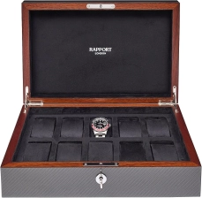 RAPPORT CARBON FIBRE TEN WATCH BOX CARBON FIBRE