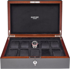 RAPPORT CARBON FIBRE TEN WATCH BOX CARBON FIBRE