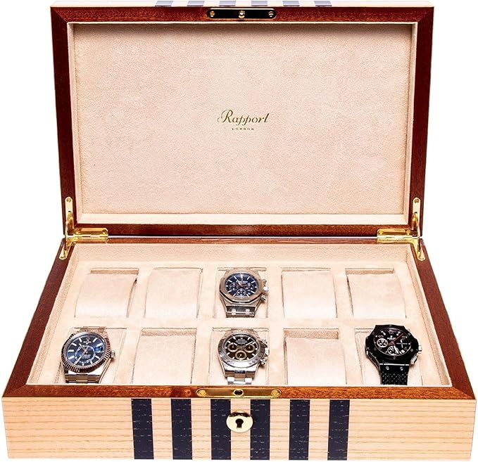 RAPPORT LABYRINTH TEN WATCH BOX  OFF WHITE/BEIGE