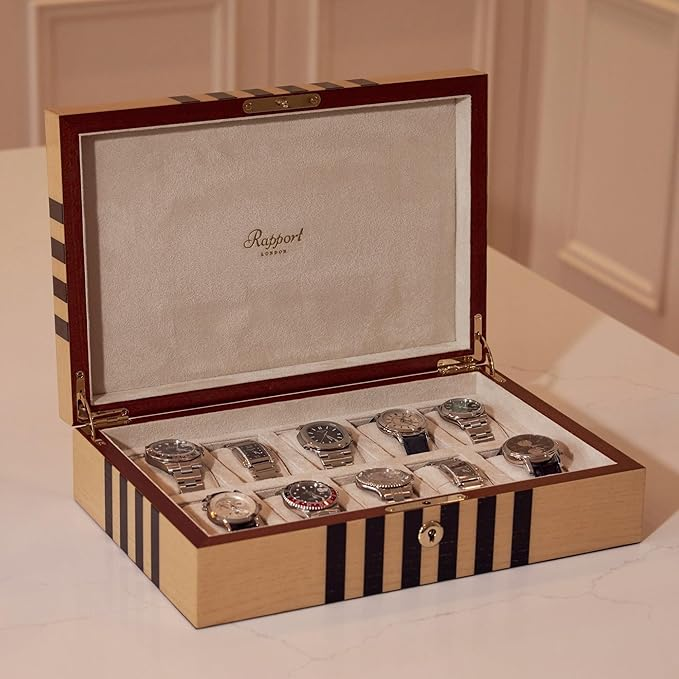RAPPORT LABYRINTH TEN WATCH BOX  OFF WHITE/BEIGE