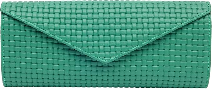 RAPPORT CHARLOTTE LEATHER JEWELRY ROLL GREEN