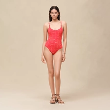 HERMES GRETA SWIMSUIT ROUGE AMAZONE