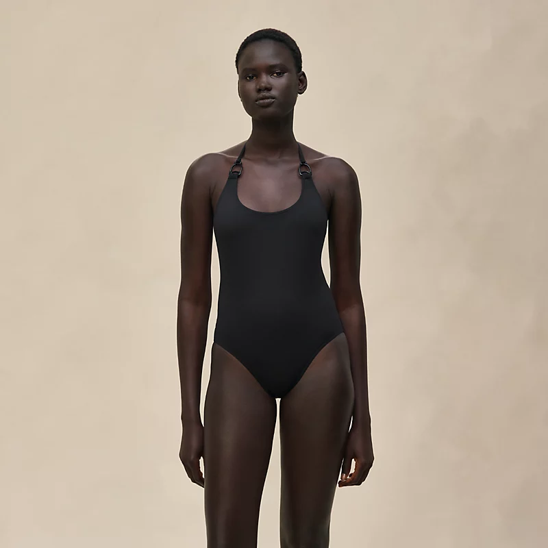 HERMES HEATHER SWIMSUIT NOIR