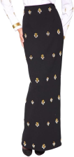 SERGIO HUDSON EMBROIDERED MAXI SKIRT  BLACK