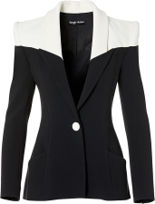 SERGIO HUDSON SPECTATOR BLAZER ONYX & IVORY