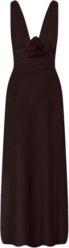 MAYGEL CORONEL ORINOCO DRESS COFFEE