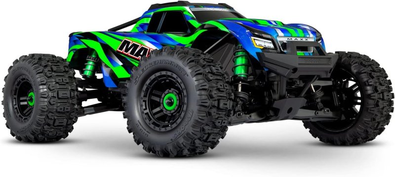 TRAXXAS MAXX WIDE GREEN 1 10 4WD MONSTER TRUCK RC CAR RTR 2.4GHZ RADIO CONTROL MODEL