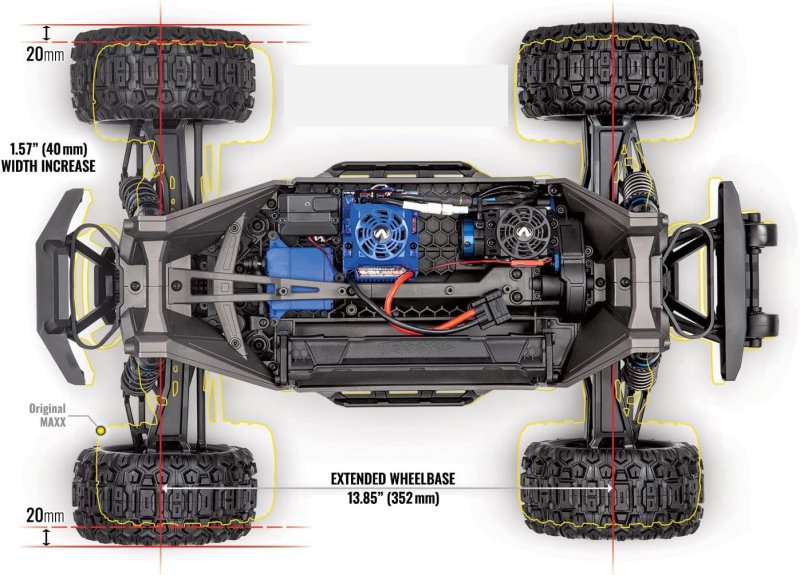 TRAXXAS MAXX WIDE GREEN 1 10 4WD MONSTER TRUCK RC CAR RTR 2.4GHZ RADIO CONTROL MODEL