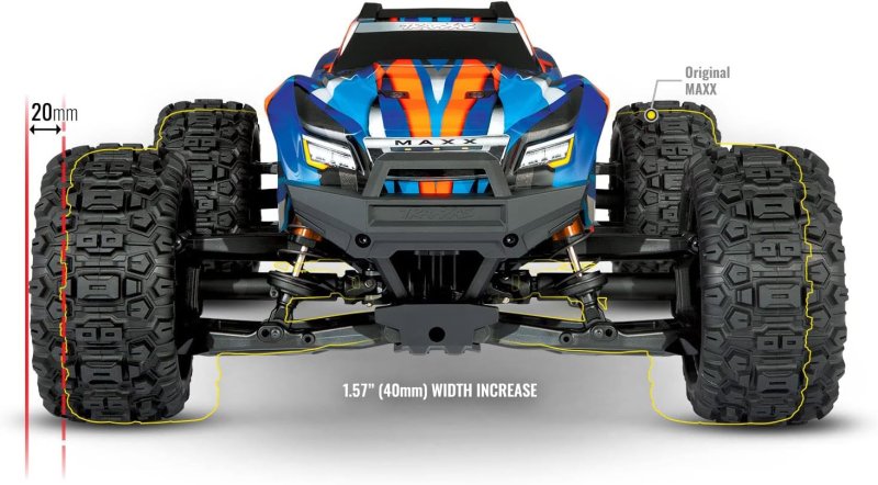 TRAXXAS MAXX WIDE GREEN 1 10 4WD MONSTER TRUCK RC CAR RTR 2.4GHZ RADIO CONTROL MODEL