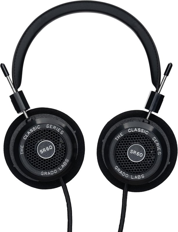 GRADO SR60 CLASSIC SERIES OPEN-BACK WIRED ON-EAR HEADPHONES LIGHTWEIGHT NATURAL SOUND