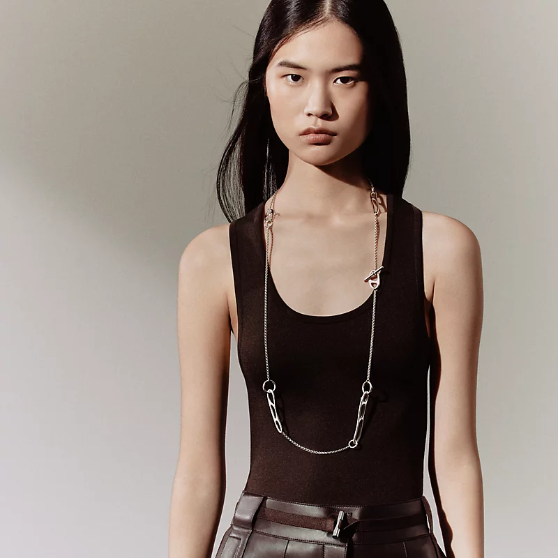 HERMES CHAINE D'ANCRE PUNK LONG NECKLACE