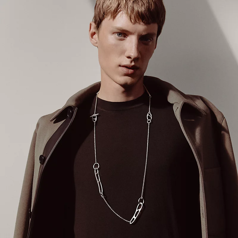 HERMES CHAINE D'ANCRE PUNK LONG NECKLACE