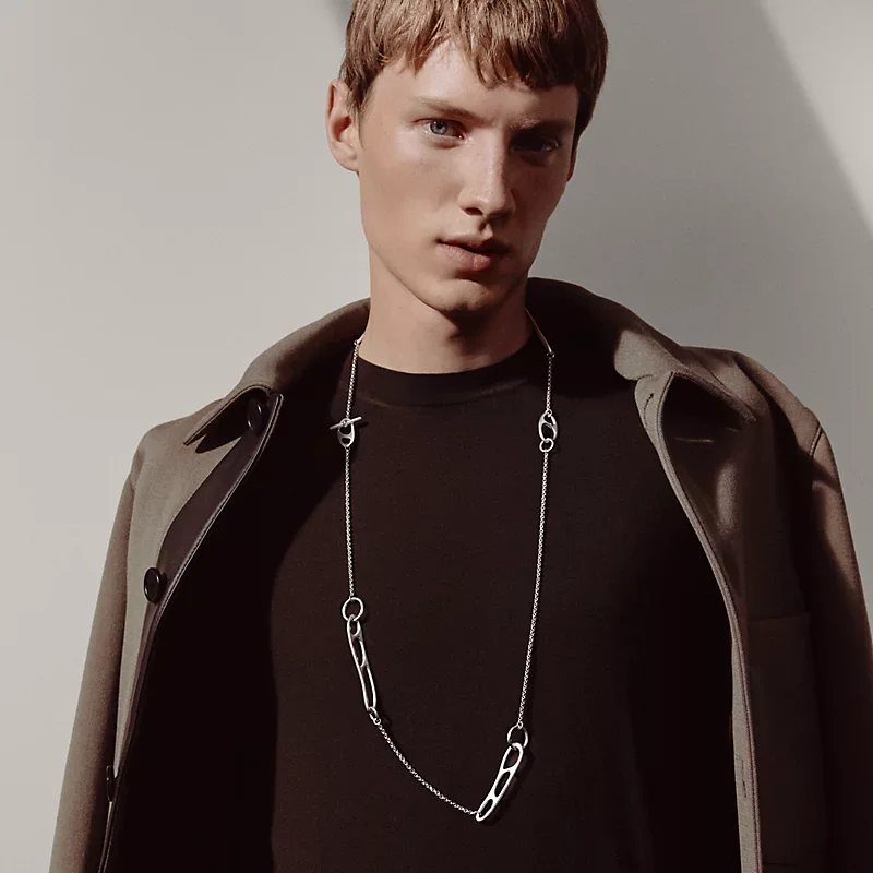 HERMES CHAINE D'ANCRE PUNK LONG NECKLACE