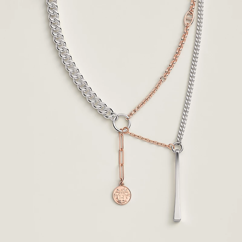 HERMES MIX AND H NECKLACE, MEDIUM MODEL