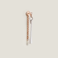 HERMES MIX AND H SINGLE DANGLE EARRING