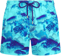 VILEBREQUIN MEN STRETCH SHORT SWIM SHORTS CORAL REEF OXYGENE
