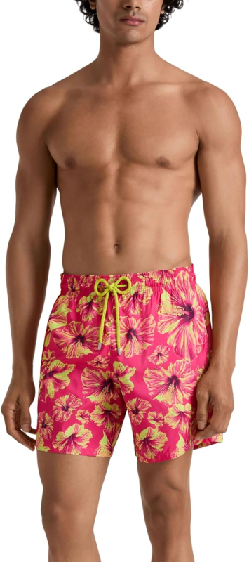 VILEBREQUIN ULTRA-LIGHT AND PACKABLE SWIM SHORTS MACRO HIBISCUS  ECLAIREUR