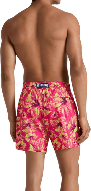 VILEBREQUIN ULTRA-LIGHT AND PACKABLE SWIM SHORTS MACRO HIBISCUS  ECLAIREUR