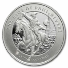 APMEX 1 OZ SILVER ROUND - 250TH ANNIVERSARY OF PAUL REVERE'S RIDE