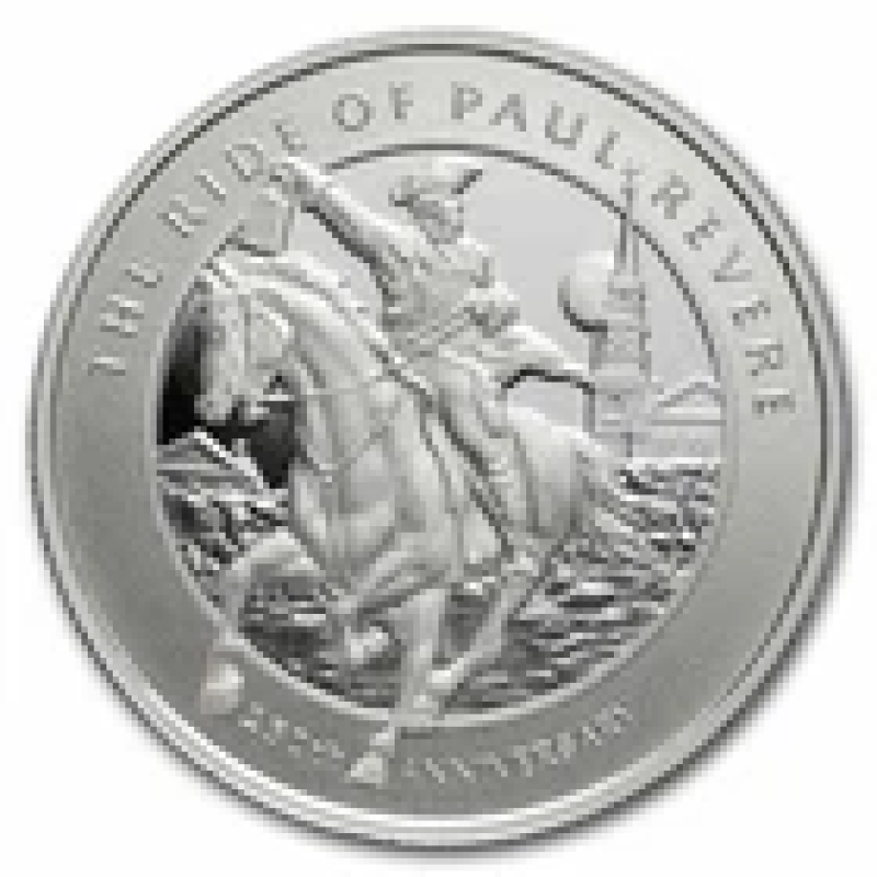 APMEX 1 OZ SILVER ROUND - 250TH ANNIVERSARY OF PAUL REVERE'S RIDE
