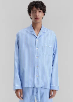The Frankie Shop Tekla Sateen Pyjama Shirt Polo Stripes