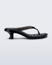 MELISSA FLIP FLOP KITTEN HEEL  CLEAR BLACK