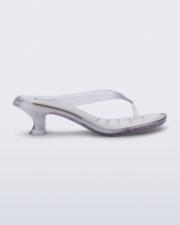 MELISSA FLIP FLOP KITTEN HEEL  CLEAR WHITE