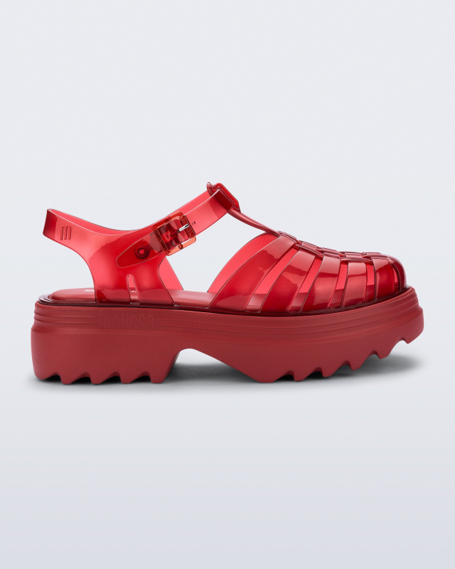 MELISSA POSSESSION PLATFORM II  TRANSPARENT RED