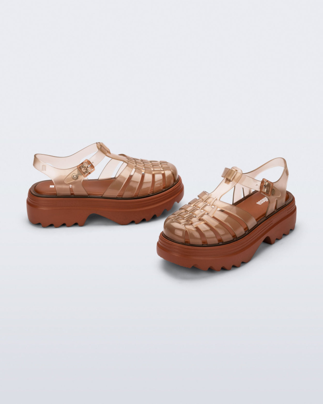 MELISSA POSSESSION PLATFORM II  TRANSPARENT BROWN