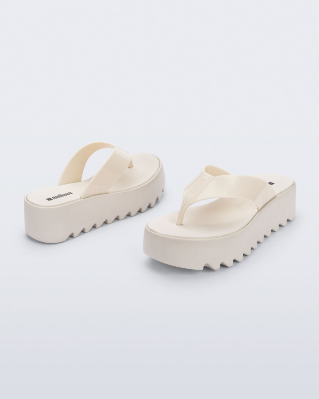 MELISSA THONG PLATFORM  BEIGE