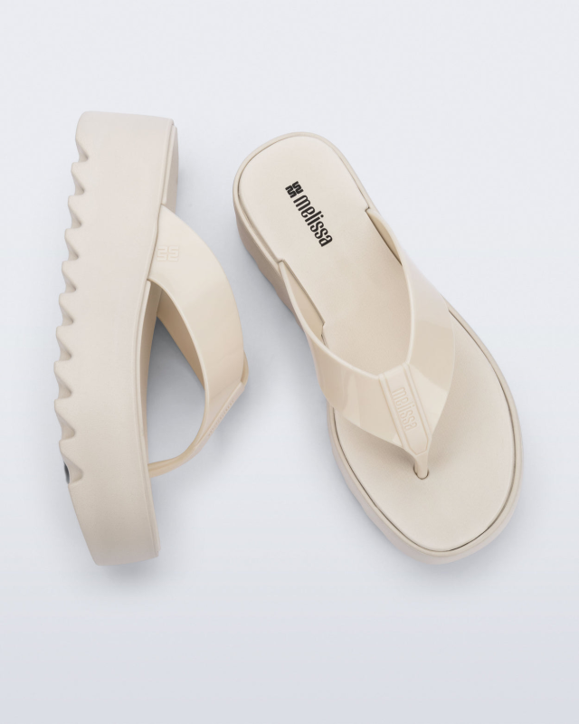MELISSA THONG PLATFORM  BEIGE