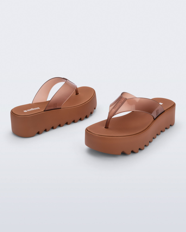 MELISSA THONG PLATFORM  BROWN