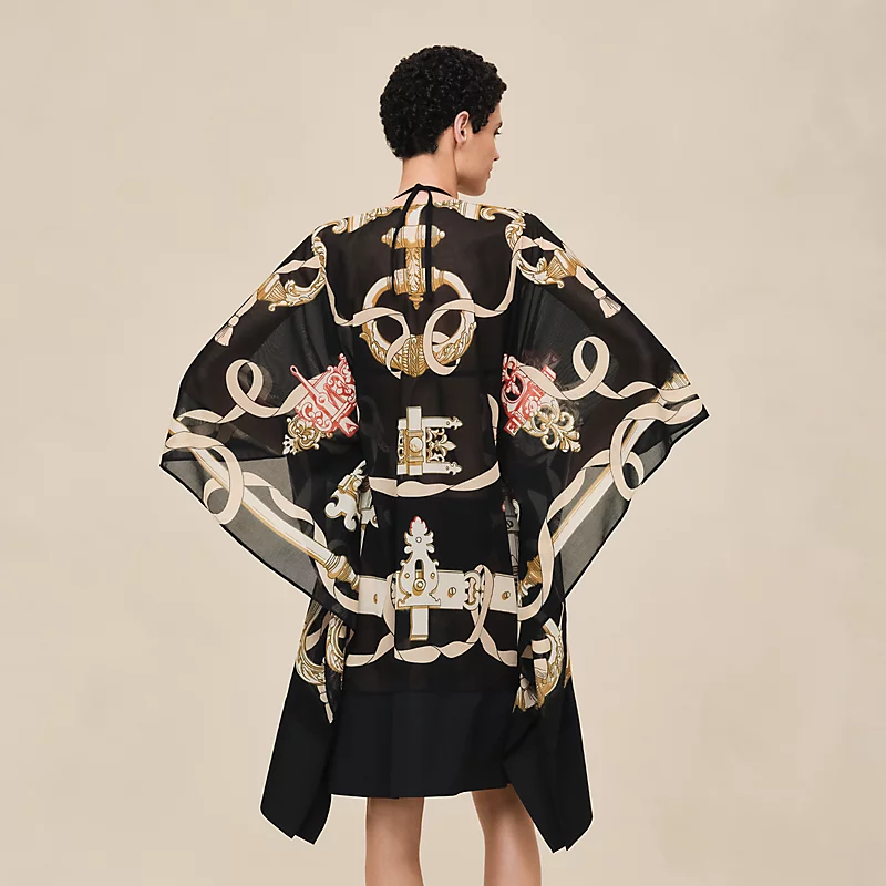 HERMES FERRONNERIE REMIX" BEACH CAFTAN NOIR