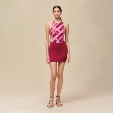 HERMES MINISKIRT ROSE / LIE DE VIN